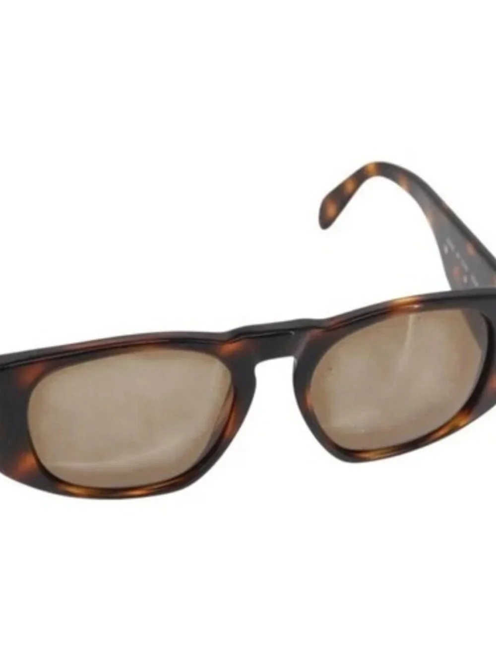 CHANEL Sunglasses plastic Brown CC Auth bs32160